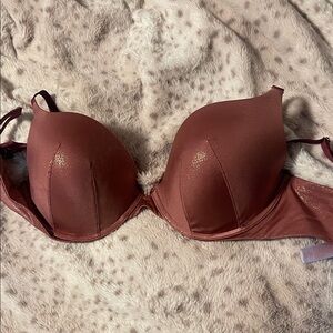 Women's red Shimmery Molded Cup Bra in Rust savage x fenty Rihanna like new 36DD